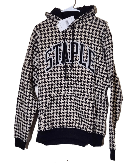 Jeff Staple Pigeon Houndstooth Hoodie size med