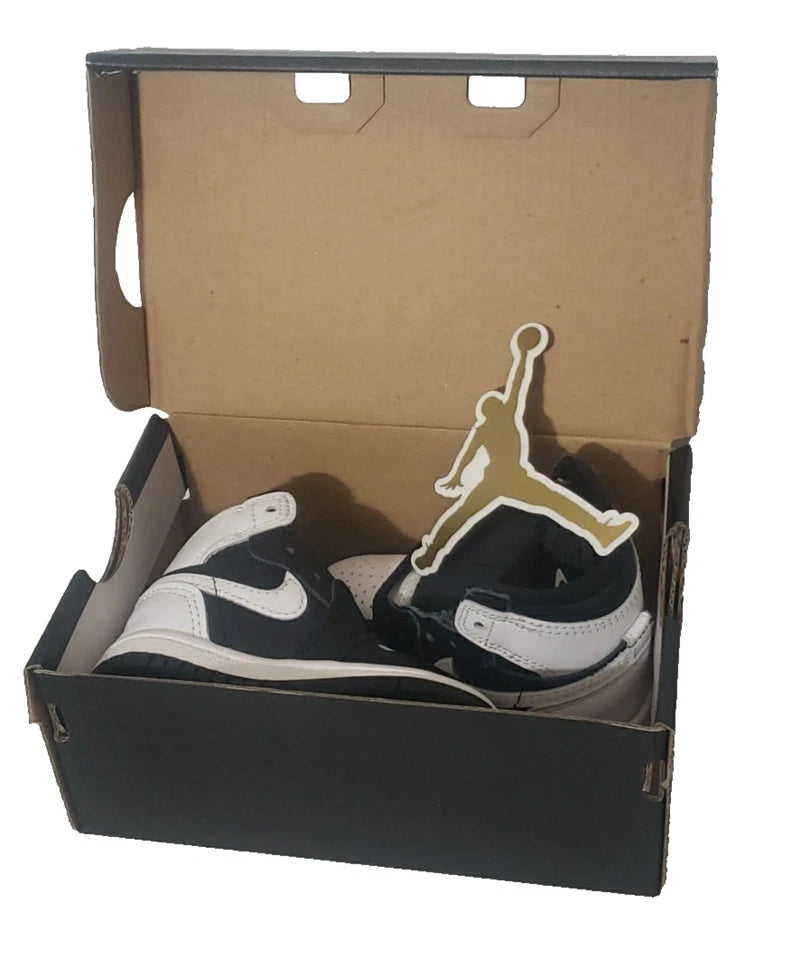 Jordan 1 Retro High OG TD Black & White Toddler Shoes Size 4C Nike New In Box