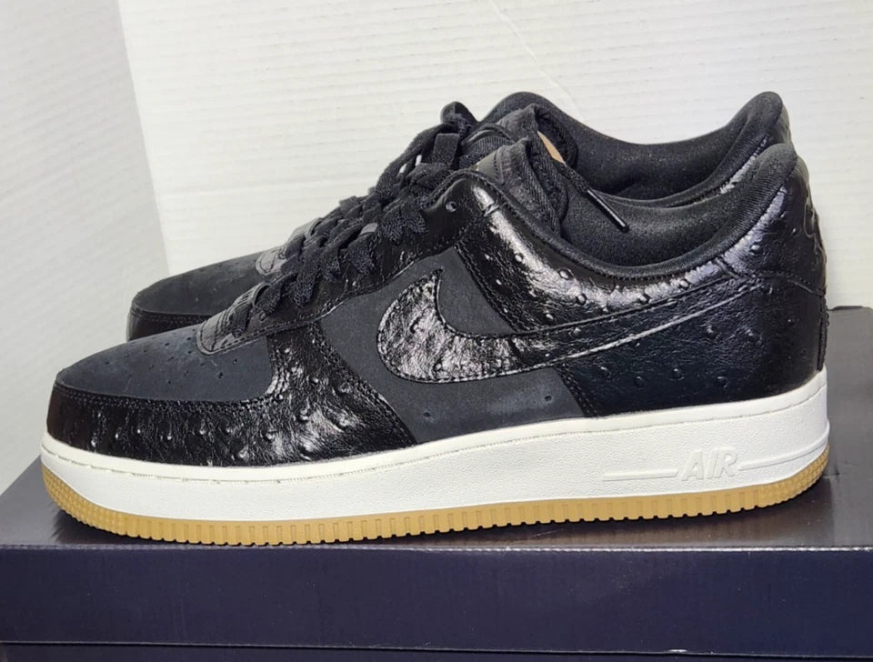 Size 13 - Nike Air Force 1 '07 LX Black Ostrich W