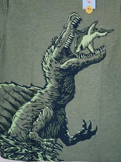 Cat & Jack Adaptive Short Sleeve Graphic T-Shirt Olive size boys large