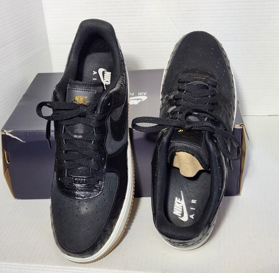 Size 13 - Nike Air Force 1 '07 LX Black Ostrich W
