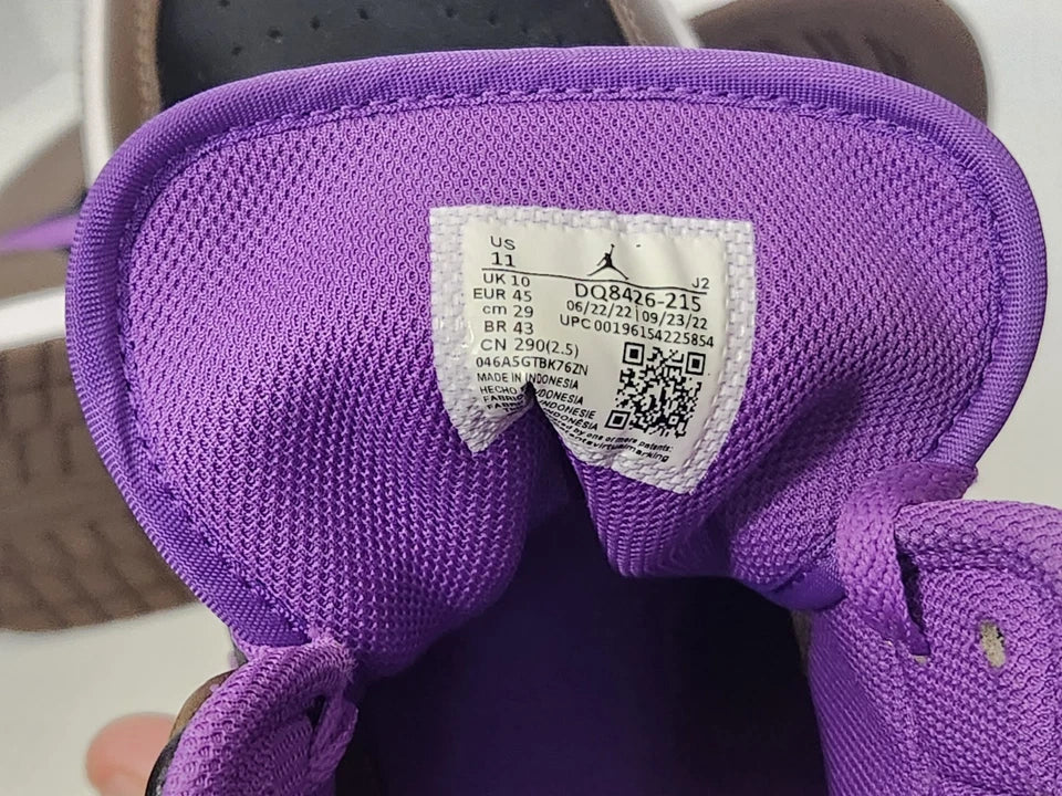Size 11 - Nike Air Jordan 1 Mid Palomino purple mocha