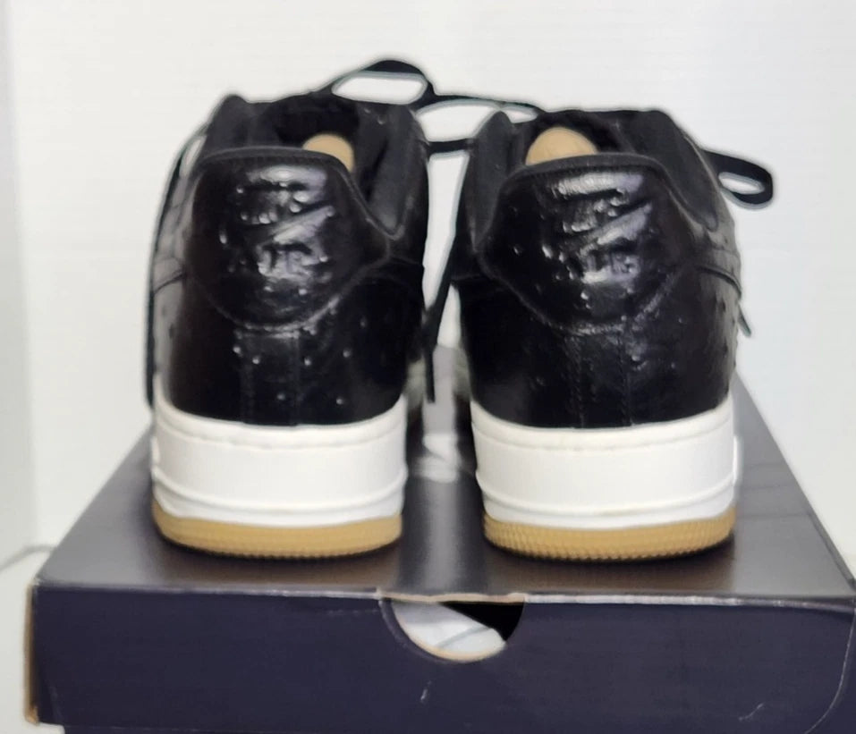 Size 13 - Nike Air Force 1 '07 LX Black Ostrich W