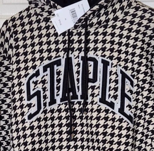 Jeff Staple Pigeon Houndstooth Hoodie size med