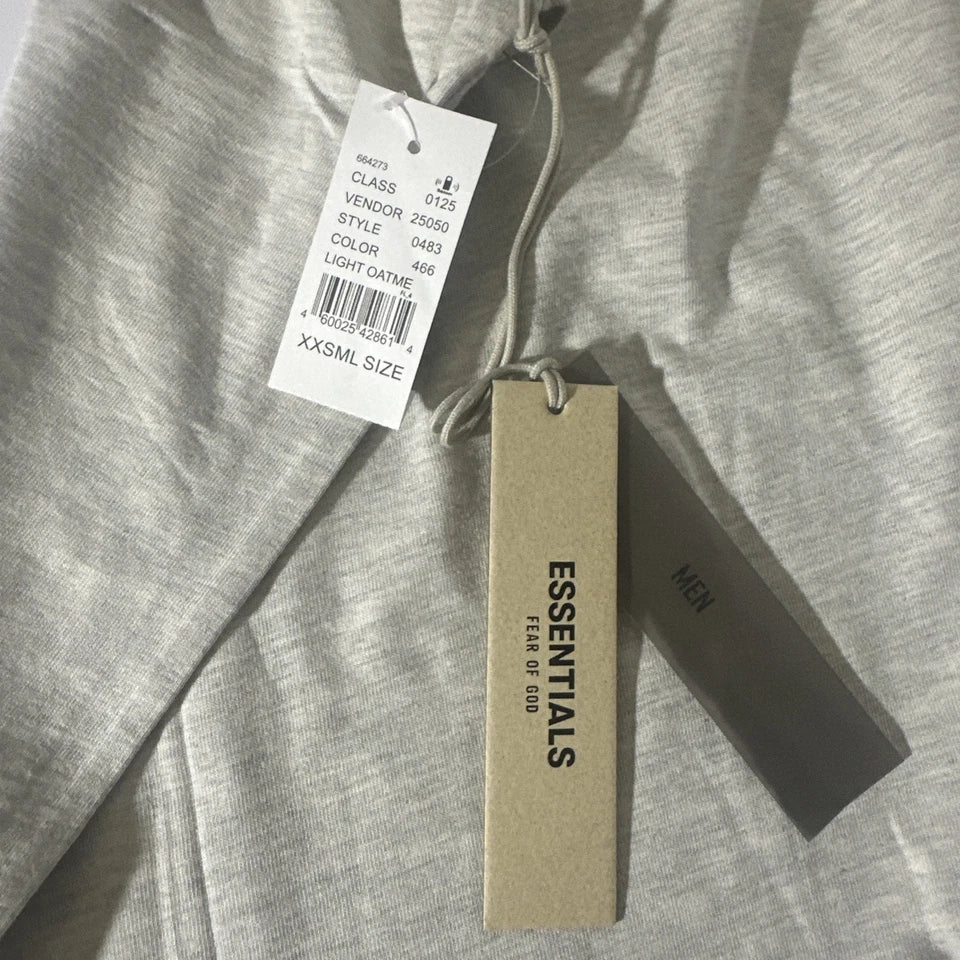 Essentials Fear Of God Short Sleeve T-shirt Light Oatmeal Men's Size XXSmall