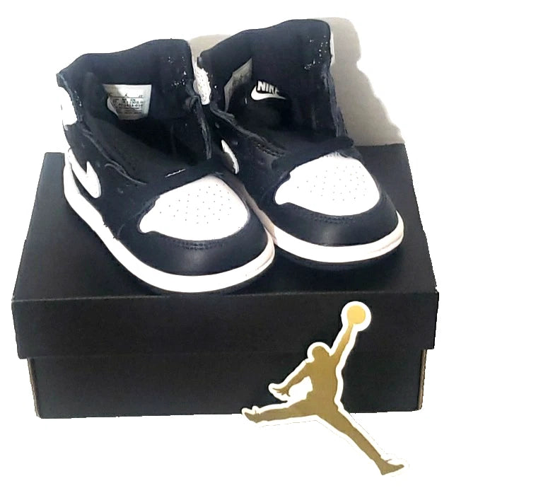 Jordan 1 Retro High OG TD Black & White Toddler Shoes Size 4C Nike New In Box