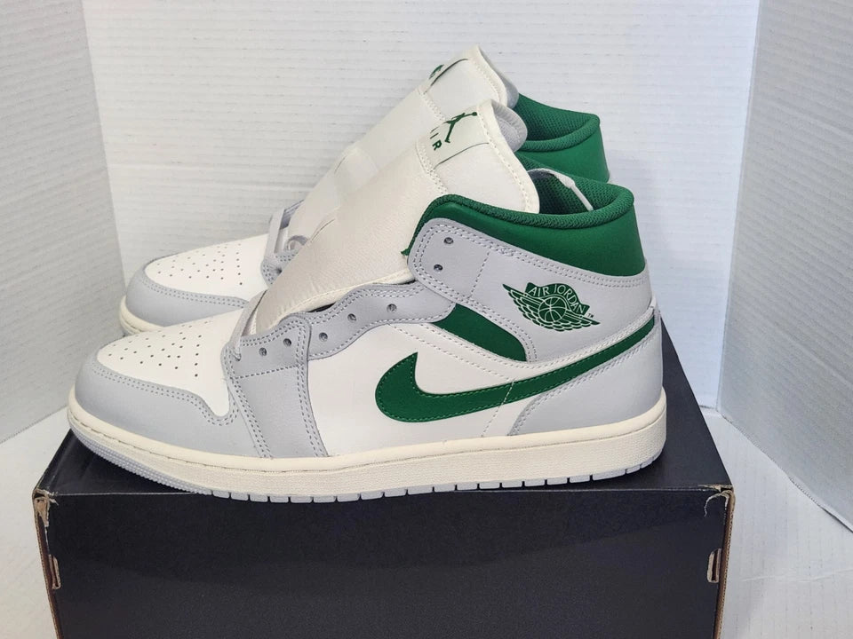 Nike Air Jordan 1 Mid Summit White Pine Green Size 11.5