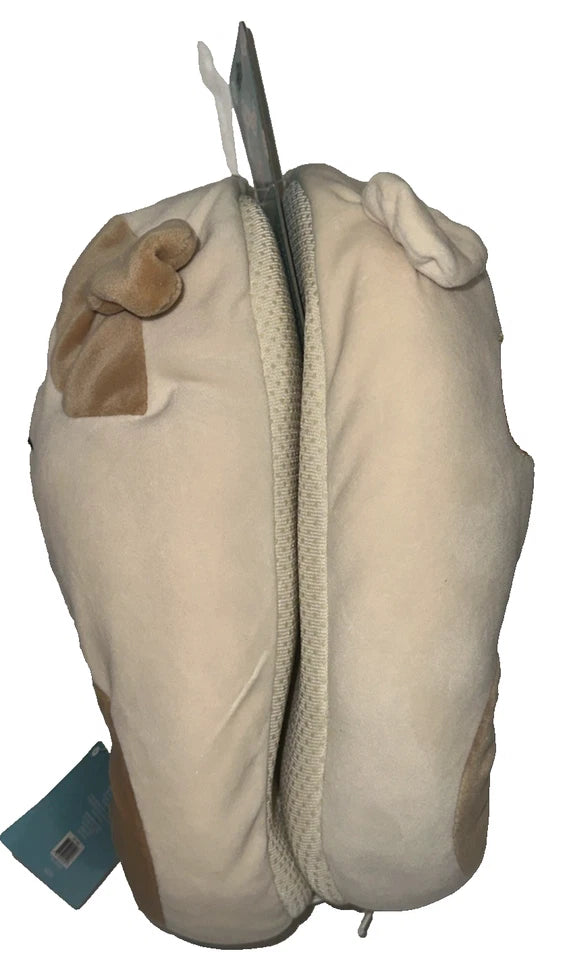 Squishmallows Plush Kids Puppy Brown & Tan Slippers Size 8/9 Cozy Comfort Shoes