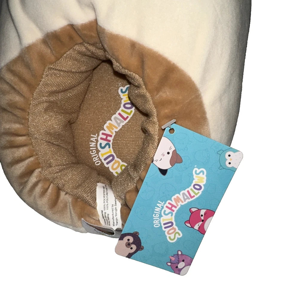 Squishmallows Plush Kids Puppy Brown & Tan Slippers Size 8/9 Cozy Comfort Shoes