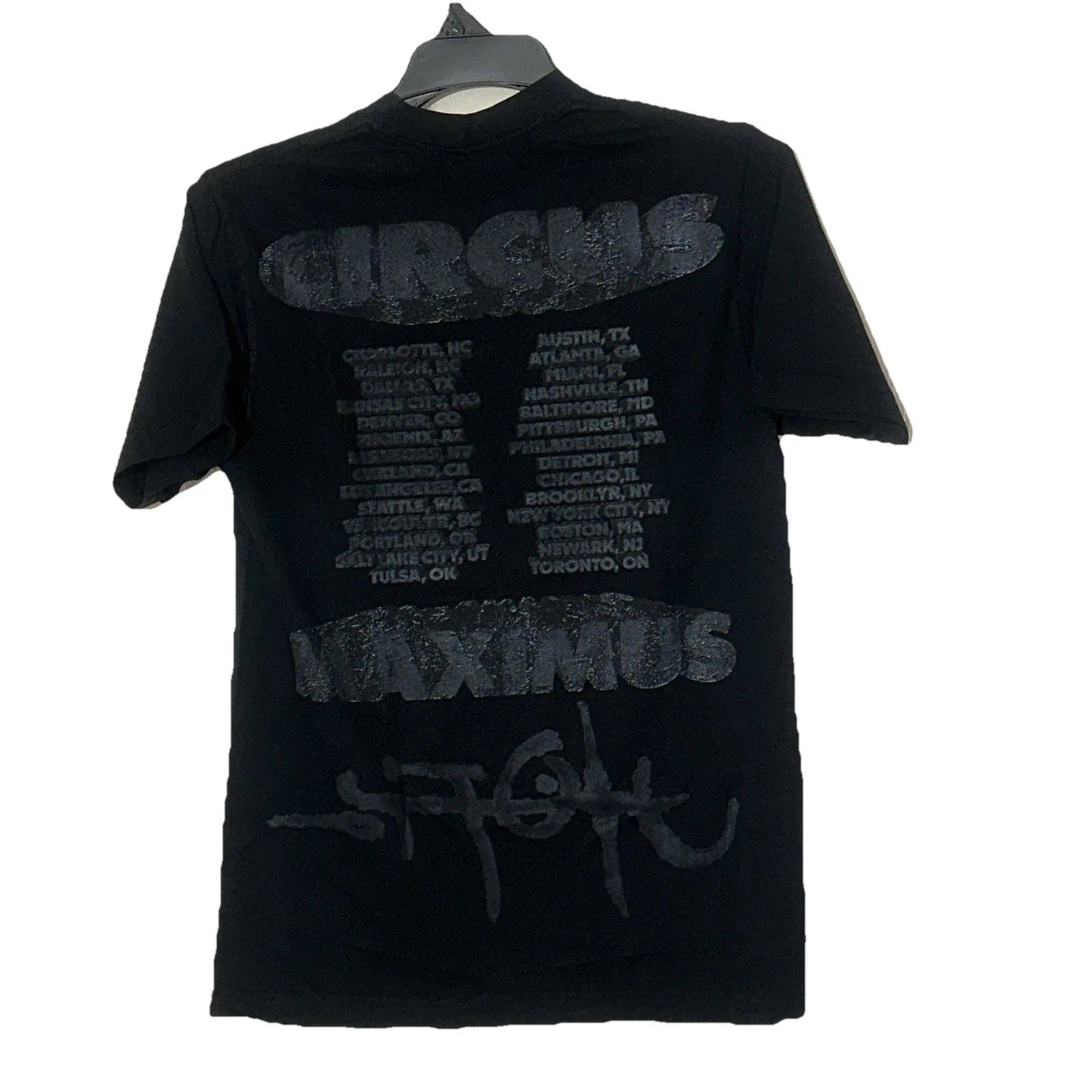 Utopia Travis Scott 2023 Circus Maximus Tour Tiger Graphic Shirt Black