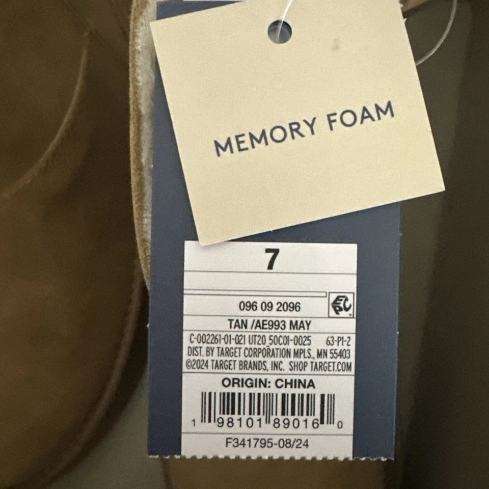 Universal Thread Women's May Suede Boots with Memory Foam Insole in Tan Size 7