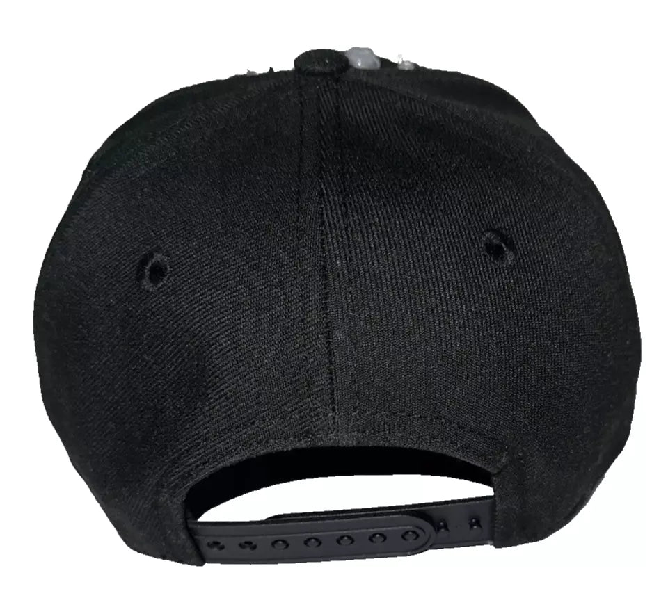 LA Dodgers MLB Inverted LA Logo Custom BLING Black New Era 9FORTY Snapback Hat